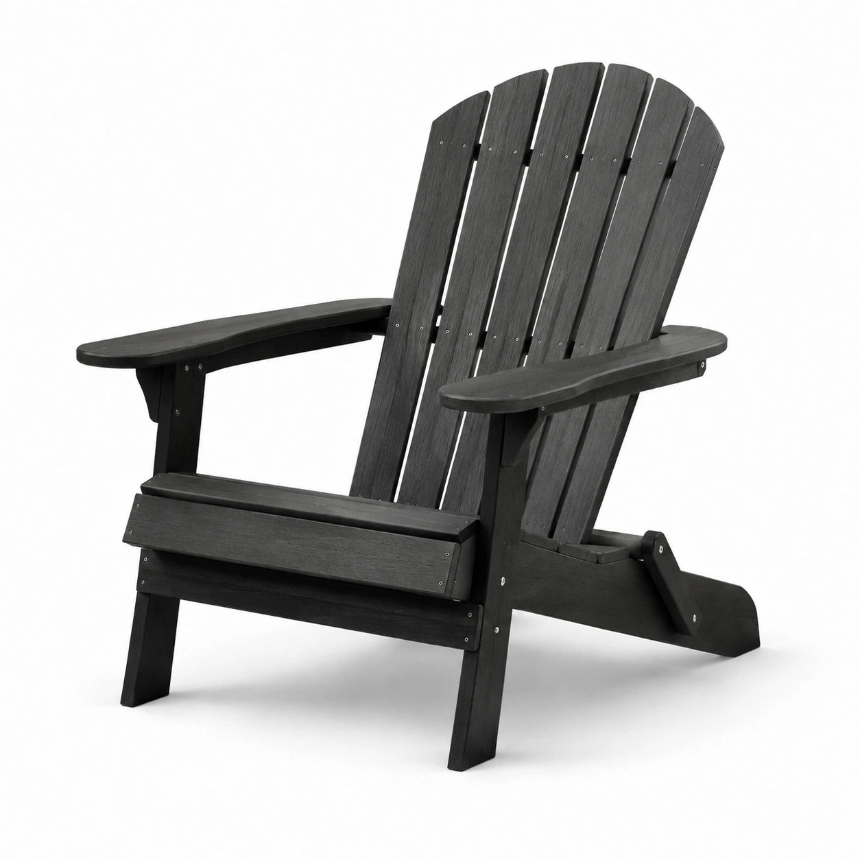 Adirondackstuhl aus Polywood Schwarz 88x75x87cm