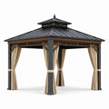 Pavillon aus Aluminium mit Polyester-Vorhängen 3x3m