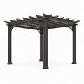 Pergola aus Aluminium Schwarz 300x300 cm