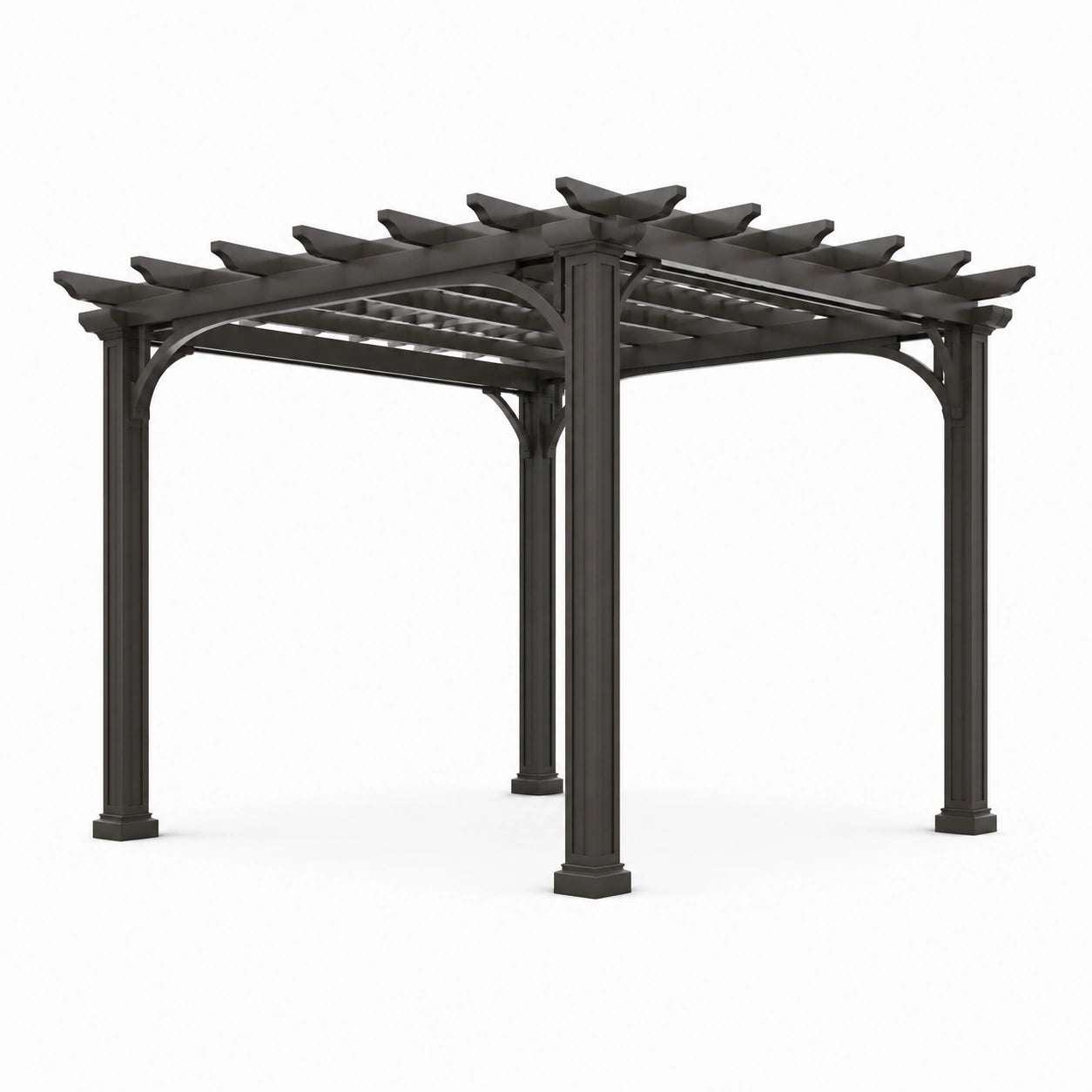 Pergola aus Aluminium Schwarz 300x300 cm