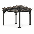 Pergola aus Stahl mit Kiefernholz 3m x 3m