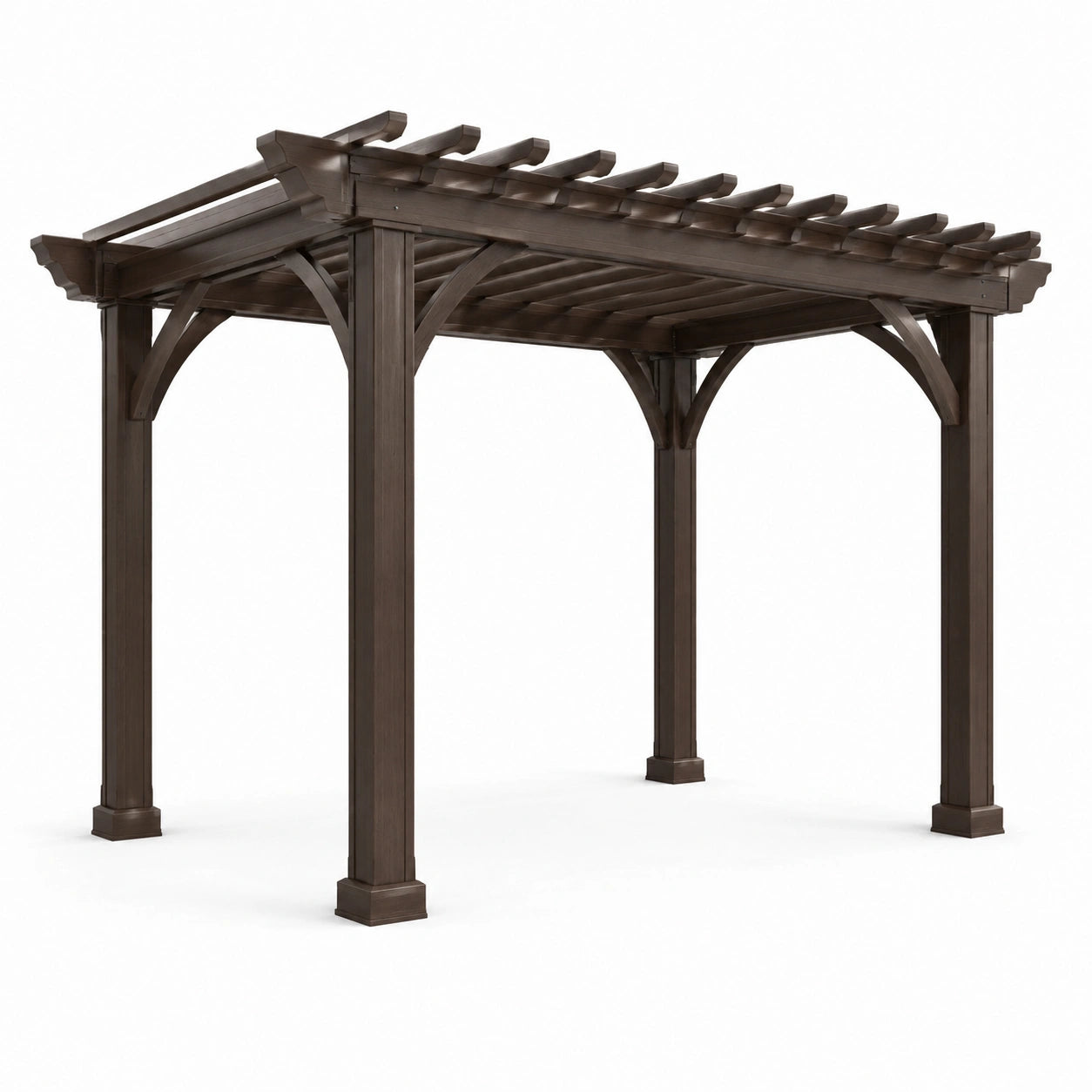 Rechteckige Holzpergola 400x300x250 cm Braun