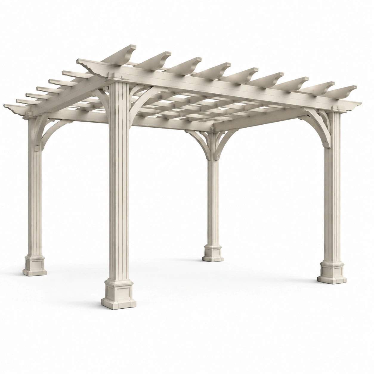 Vinyl Pergola Beige rechteckig 300x270x230 cm