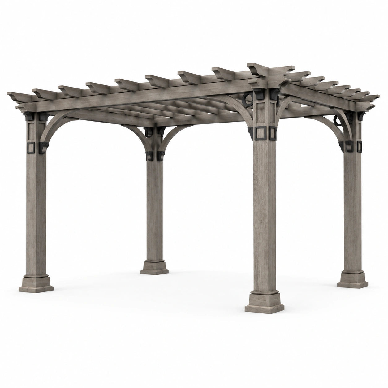 Holz Pergola Eiche 300x300x240 cm Grau