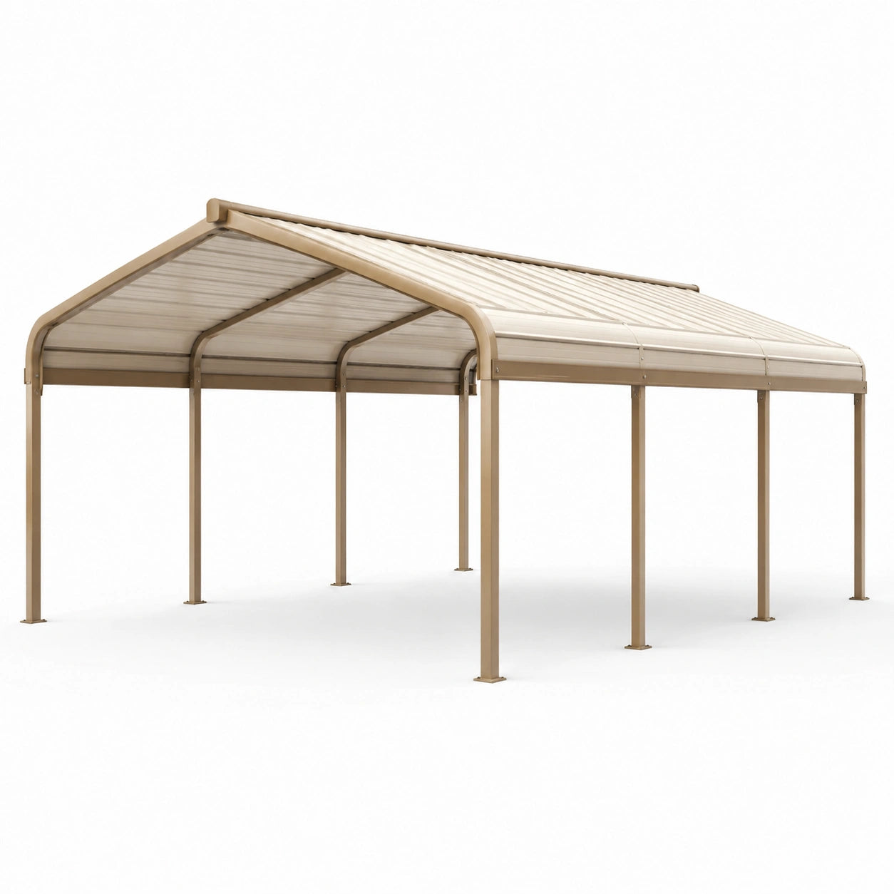 Aluminium Carport Beige 6x3 m