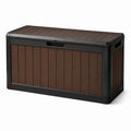 Kunststoff-Gartenbox in Holzoptik Braun 120x60x60 cm