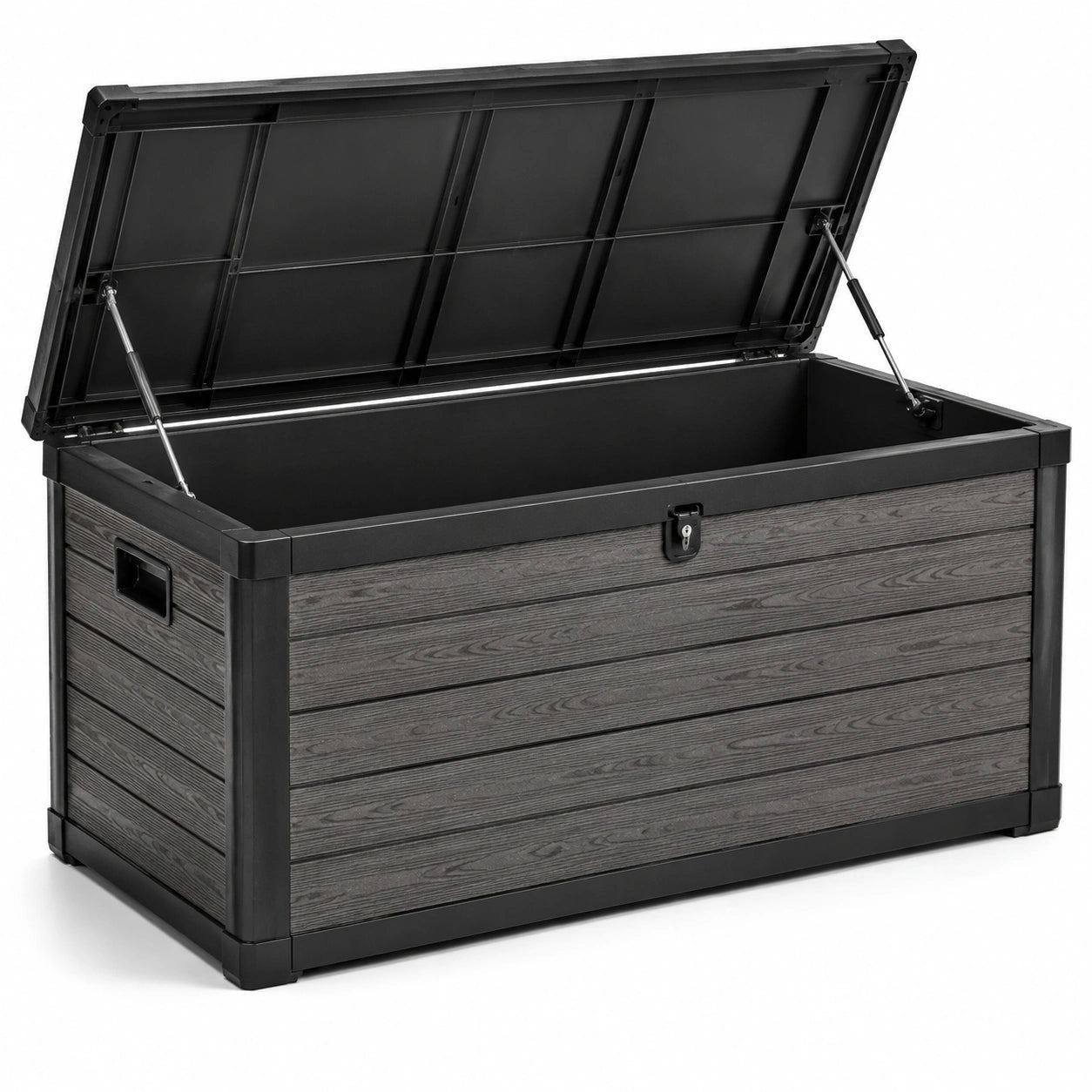 Gartenbox Kunststoff Anthrazit 120x60x60 cm mit Schloss