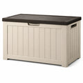 Gartenbox aus Kunststoff Beige/Braun 117cm x 45cm x 57cm