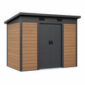 Metall-Gartenhaus mit Holzoptik