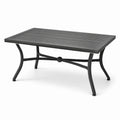 Rechteckiger Aluminium Gartentisch Anthrazit 120x60x45 cm