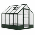 Aluminium Gewächshaus Grün mit Polycarbonatplatten