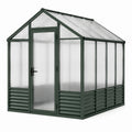 Aluminium und Polycarbonat Gewächshaus Dunkelgrün 190x185x127cm