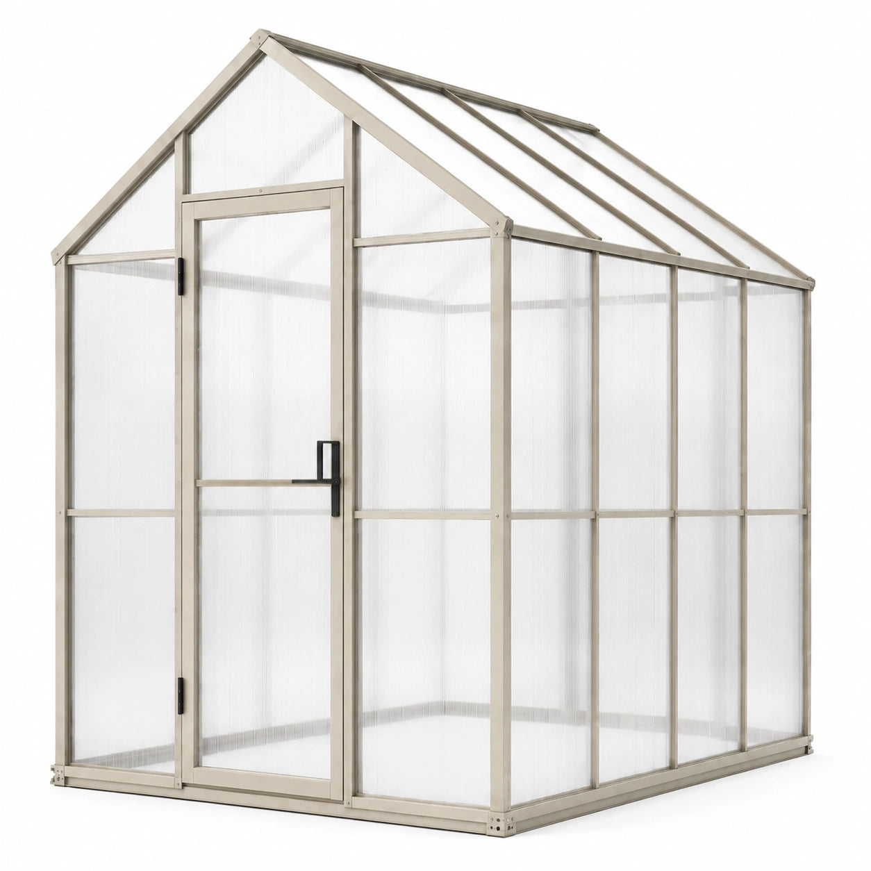 Aluminium und Polycarbonat Gewächshaus mit Tür 250x190x195 cm