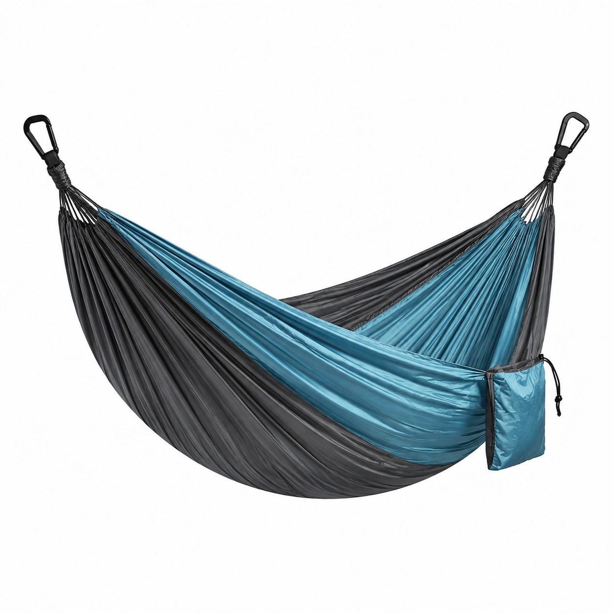 Nylon Hängematte Blau/Grau 260x140 cm