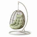 Hängesessel aus Metall und Rattan mit Polyesterkissen 150x100x100 cm